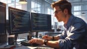 Systemingenieur in seiner typischen Arbeitssituation